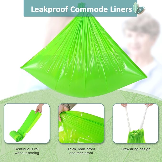 Commode Liners for Bedside Commode Vanilla Scented 100pcs Disposable Bags - Image 4