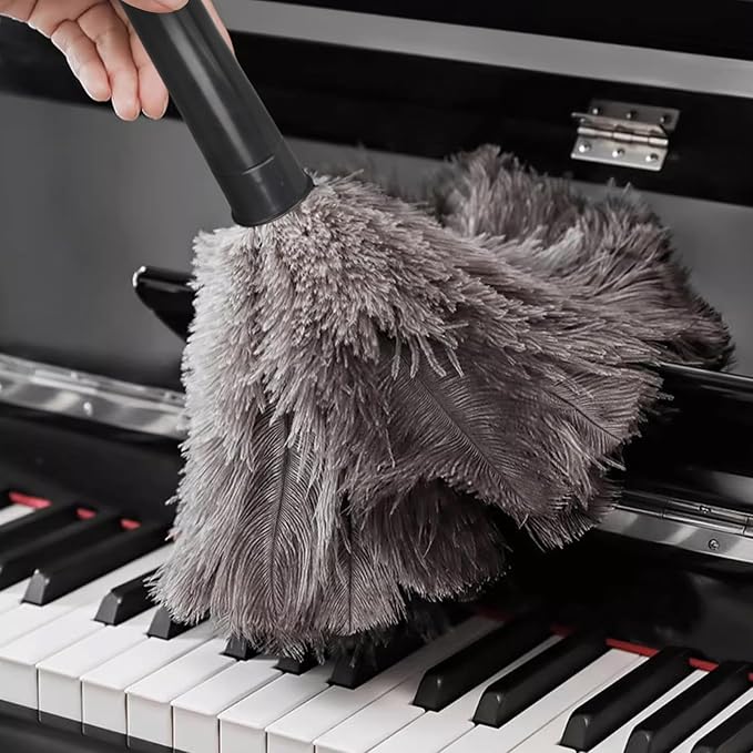 2-Pack Feather Duster Bundle: Ostrich Feather Duster & Lambswool Duster - Image 5