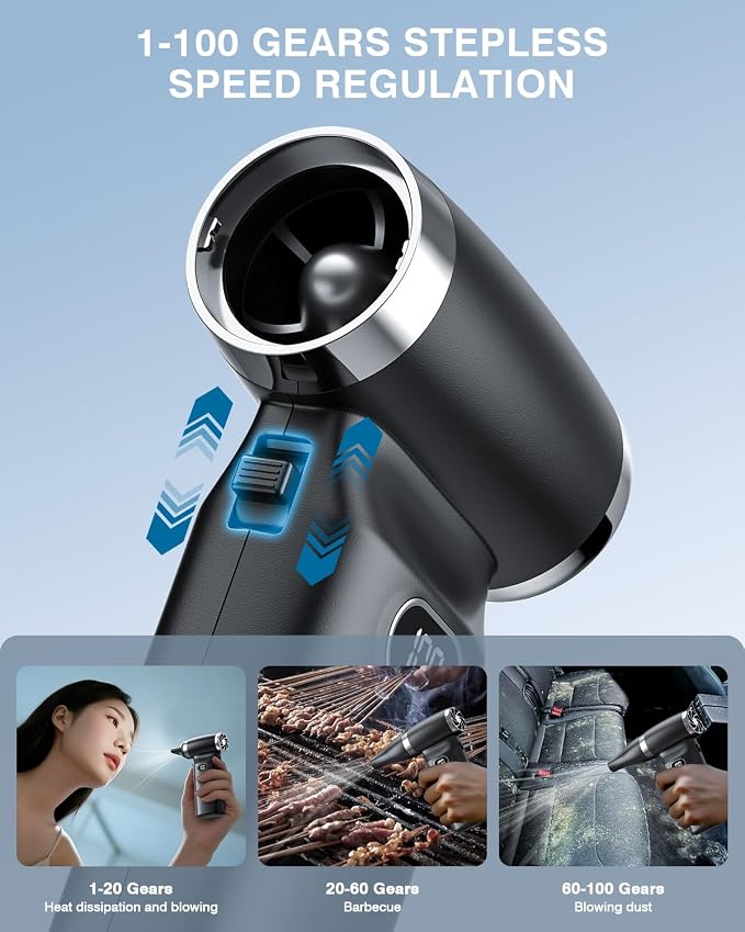 Electric Compressed Air Duster Cordless: 60 MPH High Wind Speed Mini Air Blower - Image 6