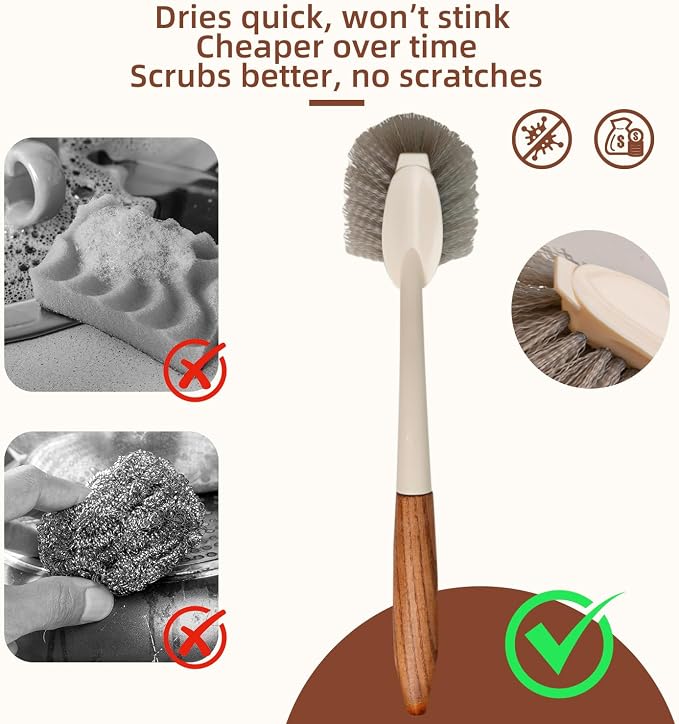 4-Pack Heavy Duty Scrub Brushes Set - Image 3