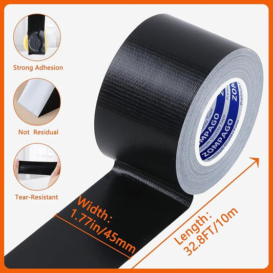 Strong Adhesive Cloth Weather Stripping Tape, 1.8inx33FT, Waterproof, and - Image 2