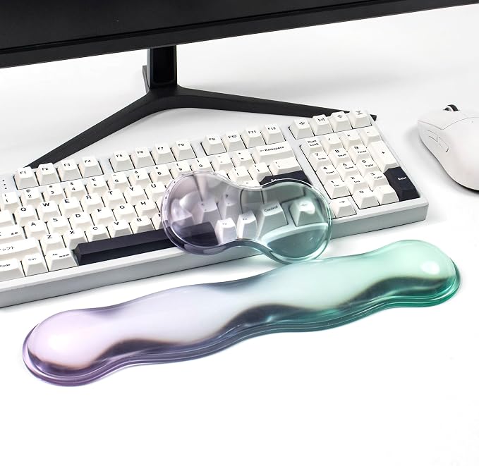 Gel Keyboard and Mouse Wrist Rest Set – Clear Wrist Rest - Image 5