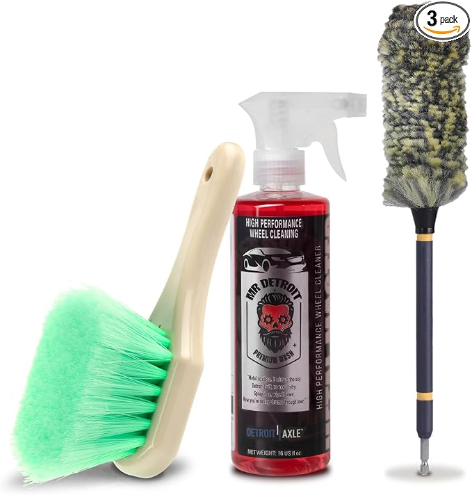 Mr. Detroit - 3pc Wheel & Rim Clean Kit High Performance Wheel Cleaner and Body by DetroitAxle