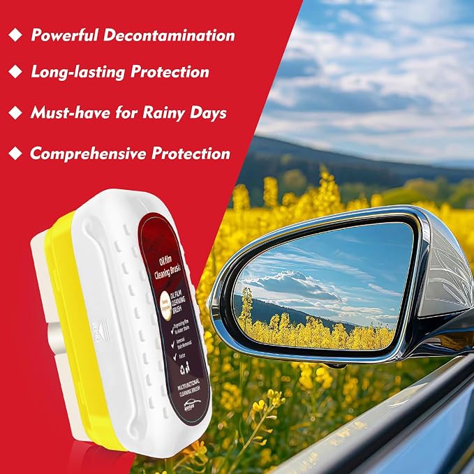 Automotive Oil Film Cleaning Brush, Upgraded Antifog & Rainproof Glass Cleaning - Image 3