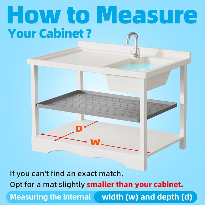Winisok Silicone Under Sink Mat 22" x 19", kitchen Essentials and Gadgets - Image 7