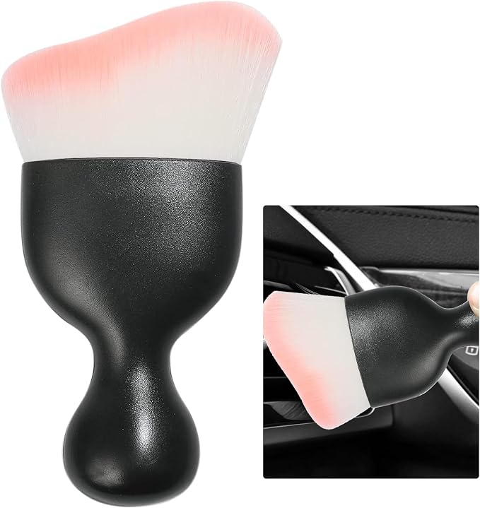 Ziciner Car Detailing Brush, Curved Soft Bristles Auto Removal Dust Collectors by Ziciner