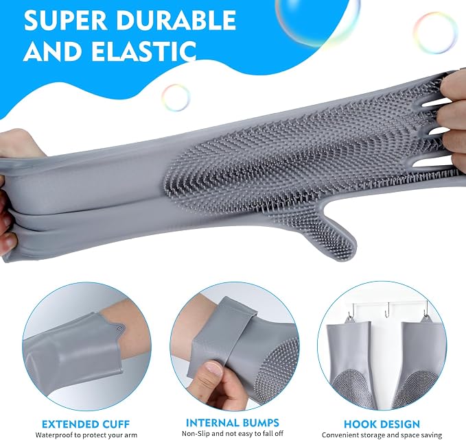 Reusable Cleaning Silicone Gloves - Image 2