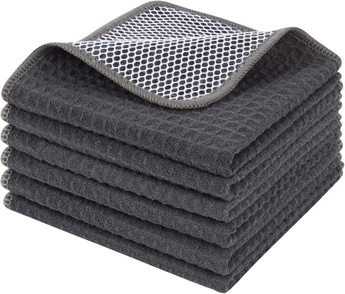 KinHwa Kitchen Washcloths for Dishes Absorbent Microfiber Dish Cloths Quick Dry by KinHwa