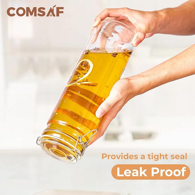 ComSaf 60oz Airtight Glass Jars Set of 3 - Image 6