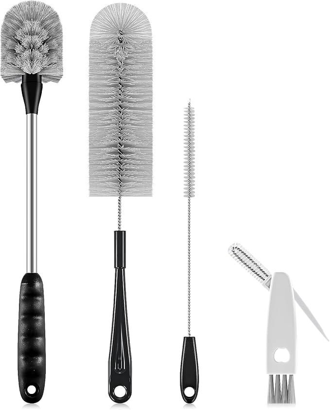4 Pack Bottle Brush Cleaning Set, Including Long Handle Water Bottle Brush and by Unknown