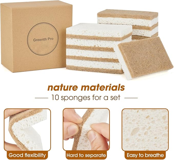 10 Pack Nature Dish Sponge - Image 3