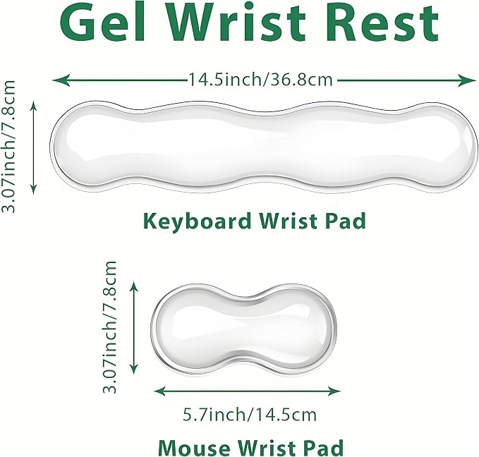 Gel Keyboard and Mouse Wrist Rest Set, 2-PC Cute Wrist Rest - Image 2