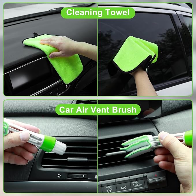 Viewsun Green Windshield Cleaner Tool, Detailing Kit Interior Cleaner, Car - Image 6