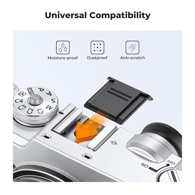 K&F Concept RF Mount Rear Lens Cap & Body Cap Cover & Hot Shoe Cover Kit - Image 4