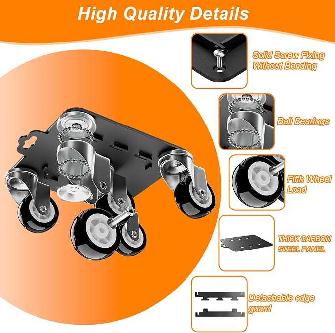 Furniture Dolly 5 Wheels Heavy Duty - Image 3