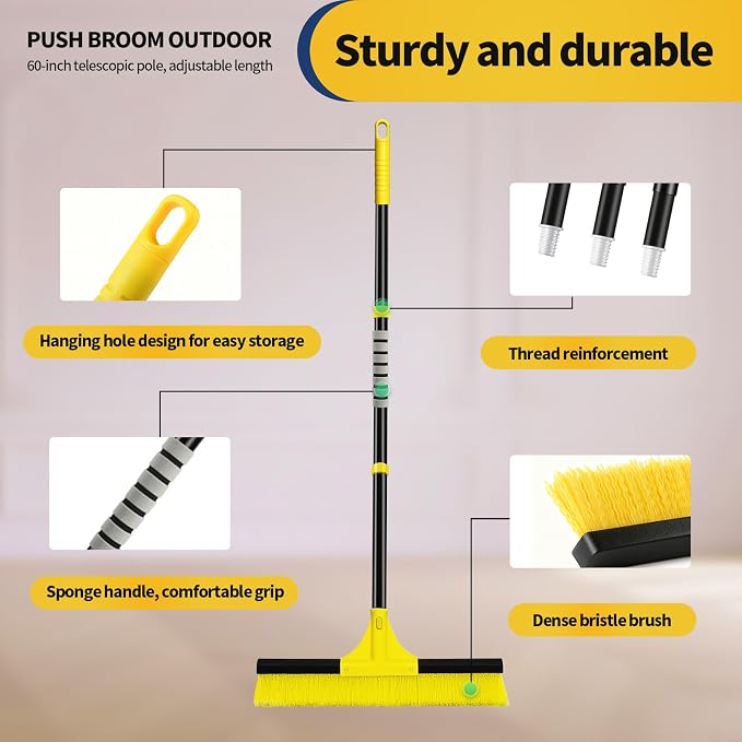 18”Push Broom Brush for Floor Cleaning - Image 8