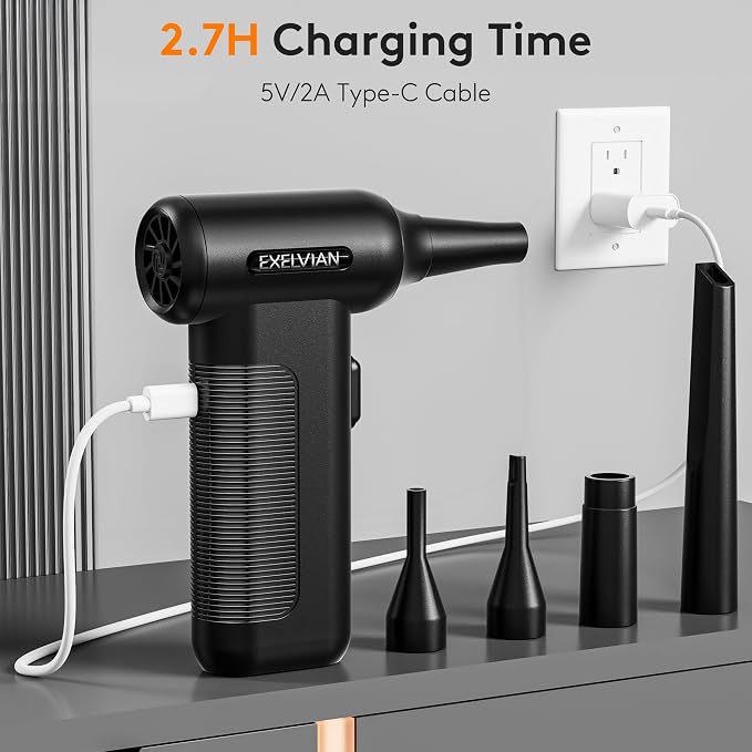 Compressed Air Duster Electric : 150000RPM 10000mAh LED 6-Gear Adjustable - Image 3
