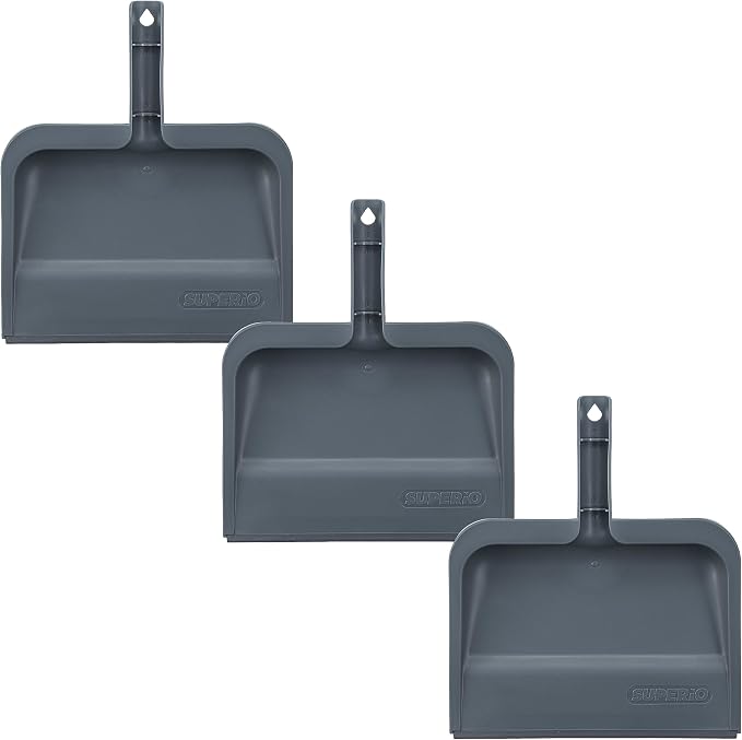 Superio Clip-On Dustpan with Rubber Lip by Superio