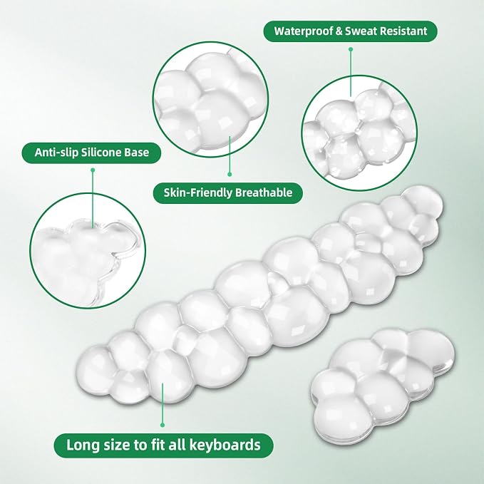 Gel Cloud Keyboard and Mouse Wrist Rest Set, Cute Ergonomic Wrist Support and - Image 3