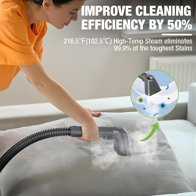 WORKPRO Steam Portable Carpet and Upholstery Cleaner, 16KPa Upholstery Cleaner - Image 5