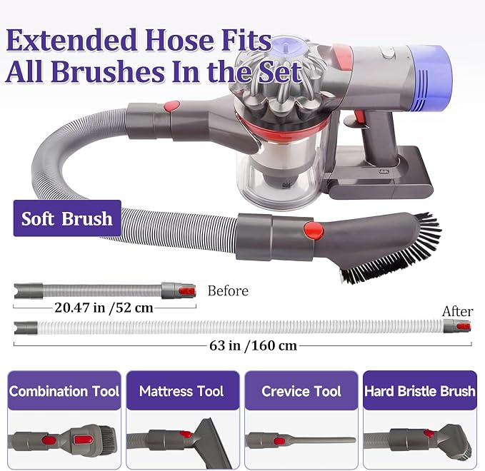 6 Pcs Vacuum Attachment Kit for Dyson V15, and V8 Cordless Vacuum Cleaners - Image 3