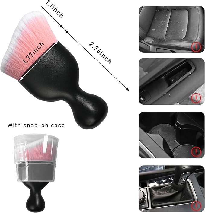Car Interior Dust Brush, Soft Scratch Free Auto Detailing Brushes, Universal - Image 2
