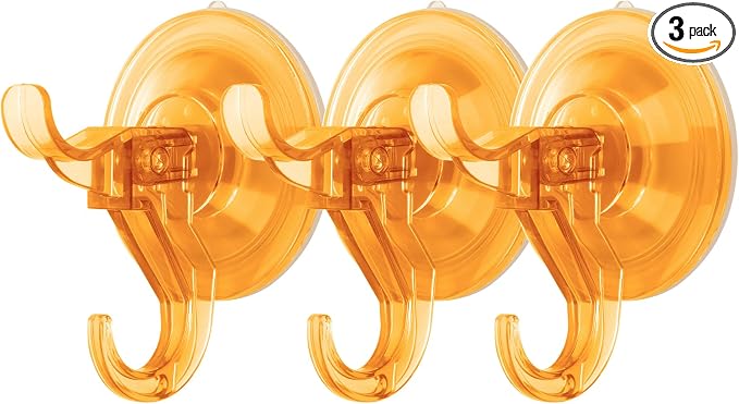 Antimbee 3 Pack Suction Cup Hooks, Wreath Hangers, Removable Small Suction Cups by Antimbee
