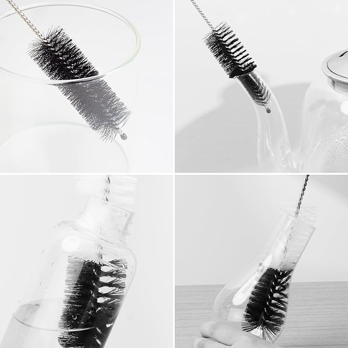 12Pcs Glass Tube Pipe Cleaners Brush Kit, Long Nylon Straw Brush - Image 6