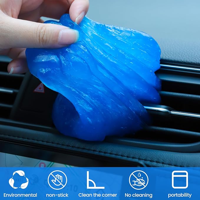 Car Cleaning Gel, 4 Piece Car Cleaning Kit, Men's and Women's Car Detailing - Image 2