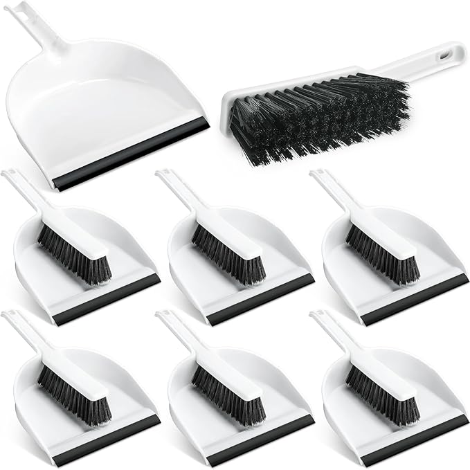 Zubebe 6 Pcs Mini Dustpan and Brush Set, Small Broom and Dustpan Set Small by Zubebe