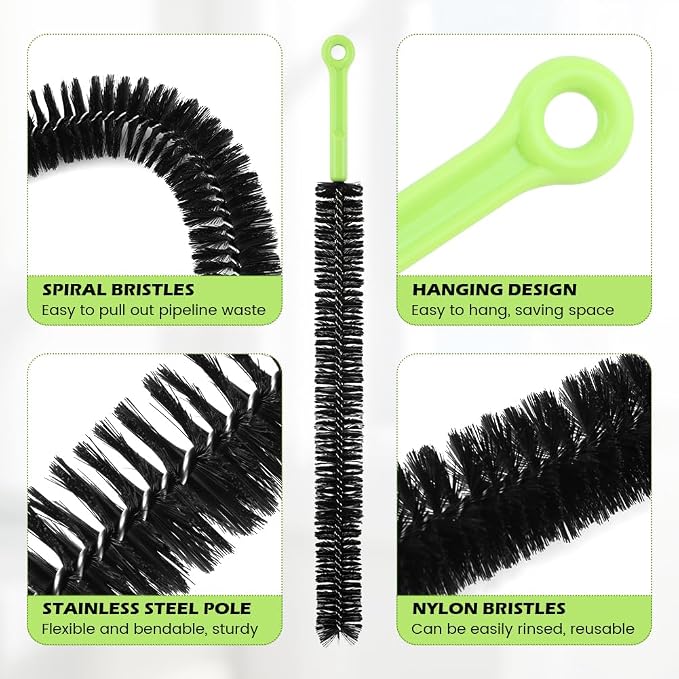 2 Pcs Drain Clean Brush Set, - Image 3