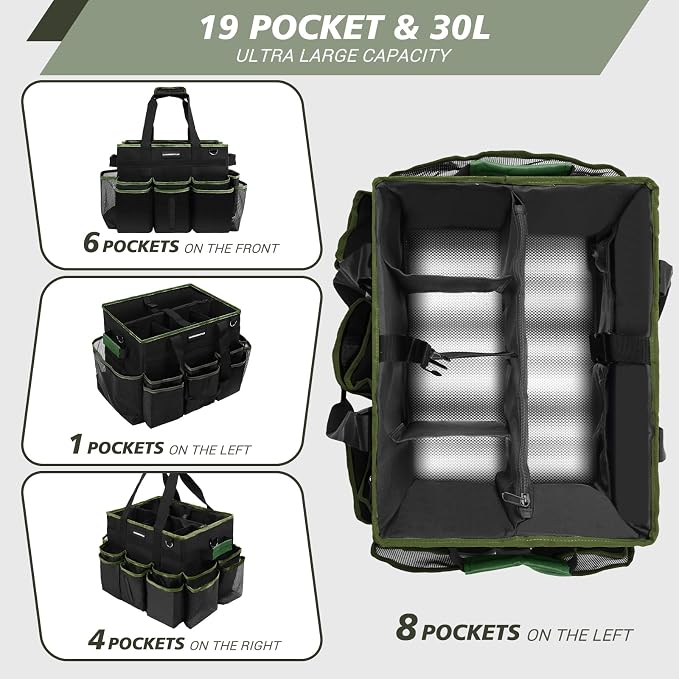 Large Rolling Cleaning Caddy Bag, Cleaning Caddy - Image 6