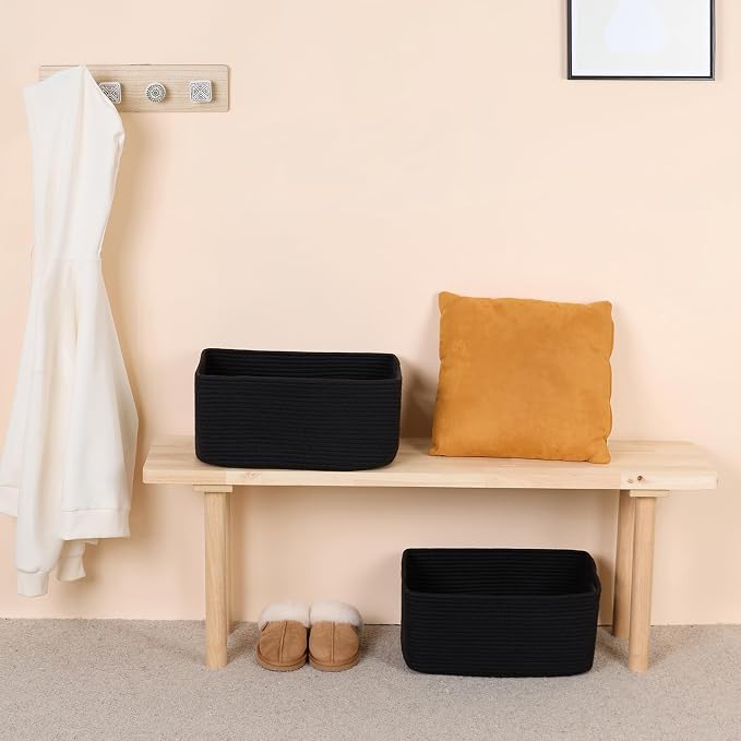 Large Storage Baskets for Shelves, Closet Organizers Bins for Clothes Blanket - Image 6