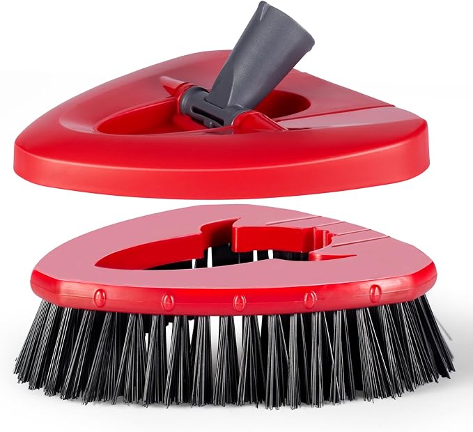 Scrub Brush with Refill Base, Spin Mop Head Scrubber Replacement Compatible by FunCee