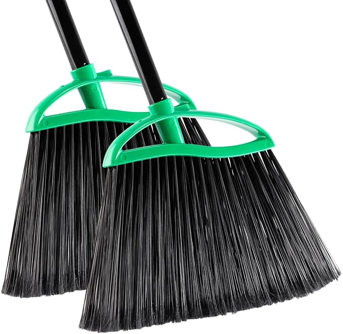 2 Pack Angle Broom, Household Commercial Floor Cleaning, by HileSwan
