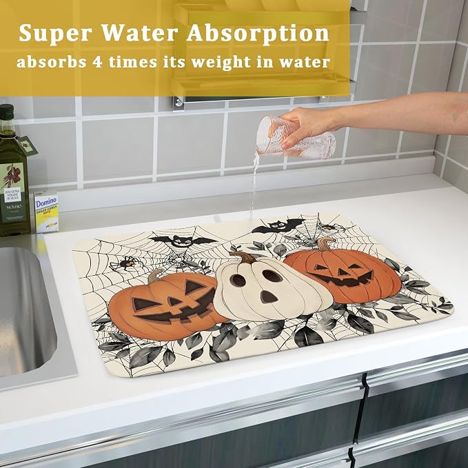 Halloween Pumpkin Dish Drying Mat - Image 7