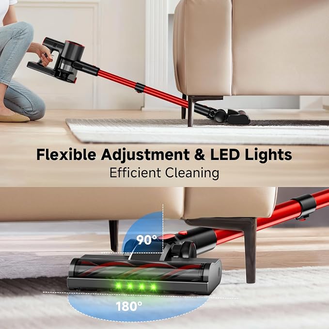 Cordless Stick Vacuum Cleaner, 38Kpa Powerful Suction Vacuum Cleaner - Image 7