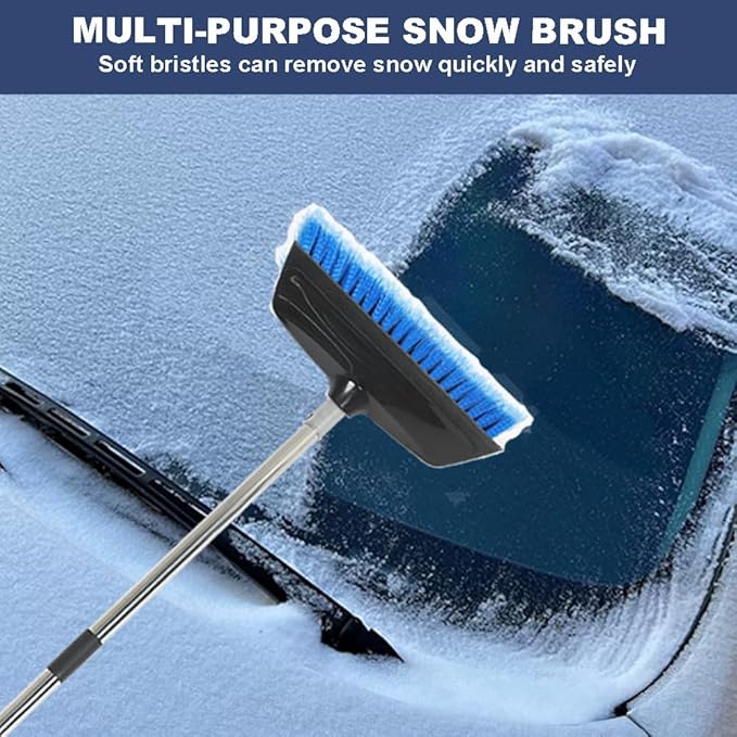52" Car Wash Brush with Long Handle | Built-in Rubber Squeegee & Rubber Bumper - Image 6