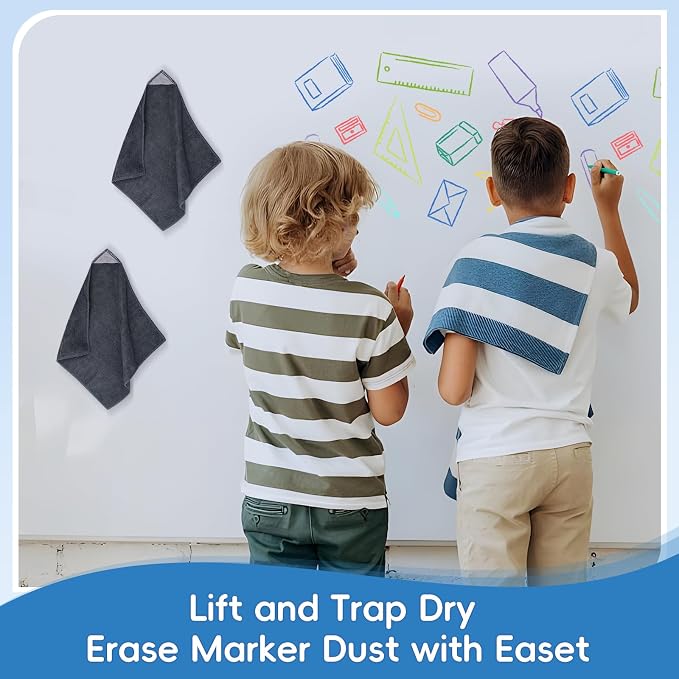 4 Pack Magnetic Microfiber Cleaning Cloth, Dry Erase Erasers Cleaner - Image 6