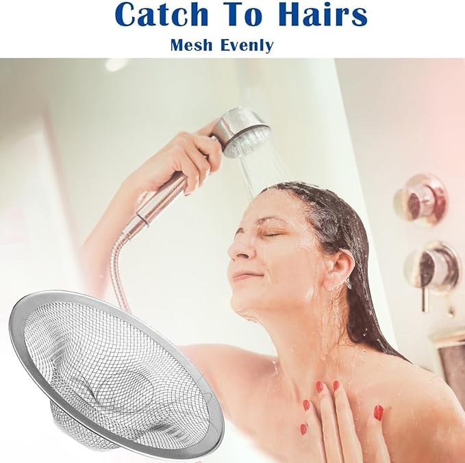 12 pcs Heavy Duty Stainless Steel Slop Basket Filter Trap, 2.75" Top / 1" Mesh - Image 5
