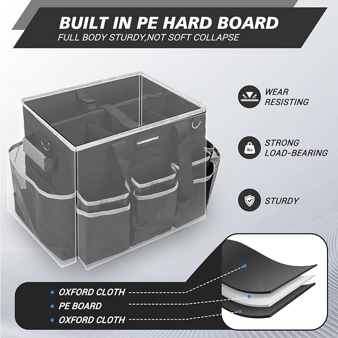 Large Rolling Cleaning Caddy Bag, Cleaning Caddy - Image 5