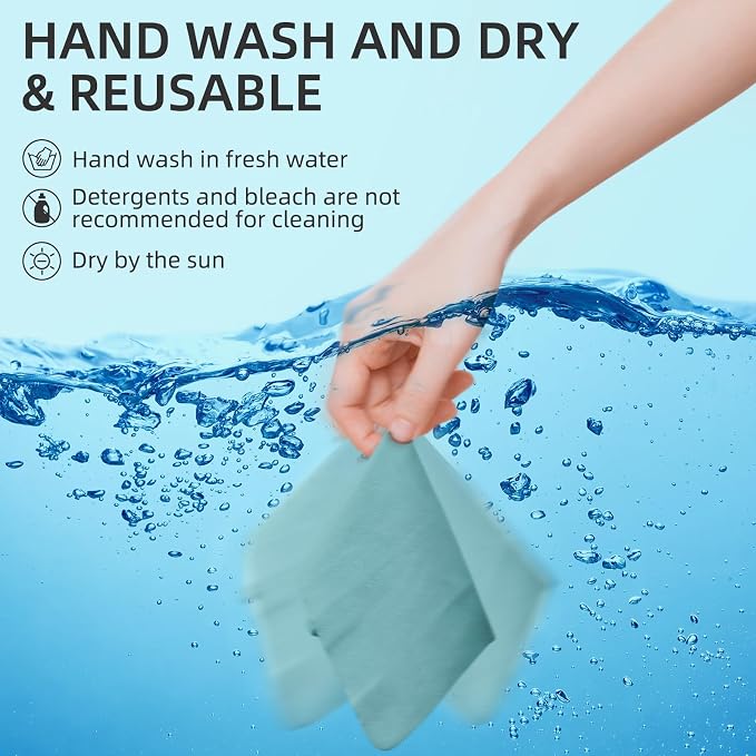 Suede Eyeglass Cloth 15.8 X 15.8 Inches Extra Large Cleaning Cloth Washable - Image 5