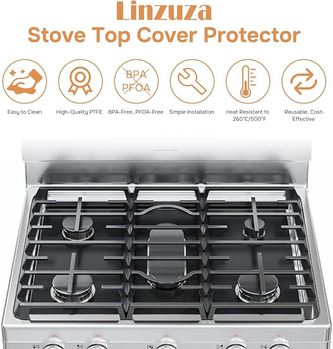 Guards for Gas Stove Top Protector Covers 0.3mm Cuttable, Heat Resistance - Image 2