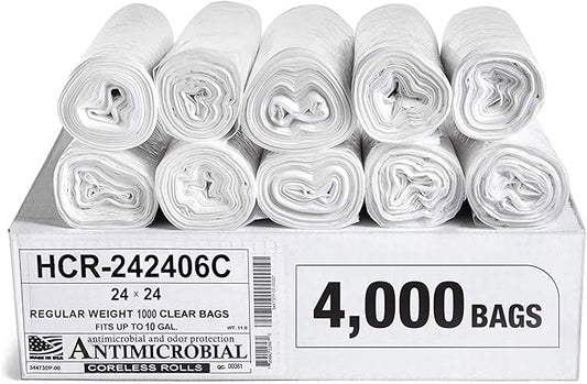 Aluf Plastics High Density Trash Bags, 10 Gallon, 6 Micron, by AlufPlastics