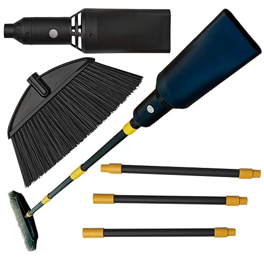 Outdoor Broom with Built-in Lightweight Rechargeable Cordless Mini Leaf Blower - Image 10