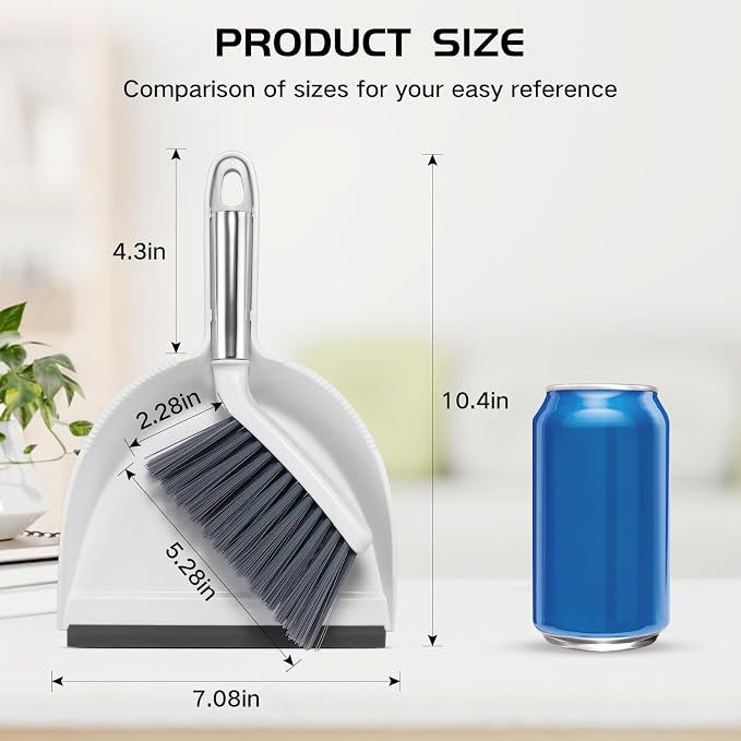 NACENA Mini Broom and Dustpan Set, Small Dust Pan and Brush Set - Image 6