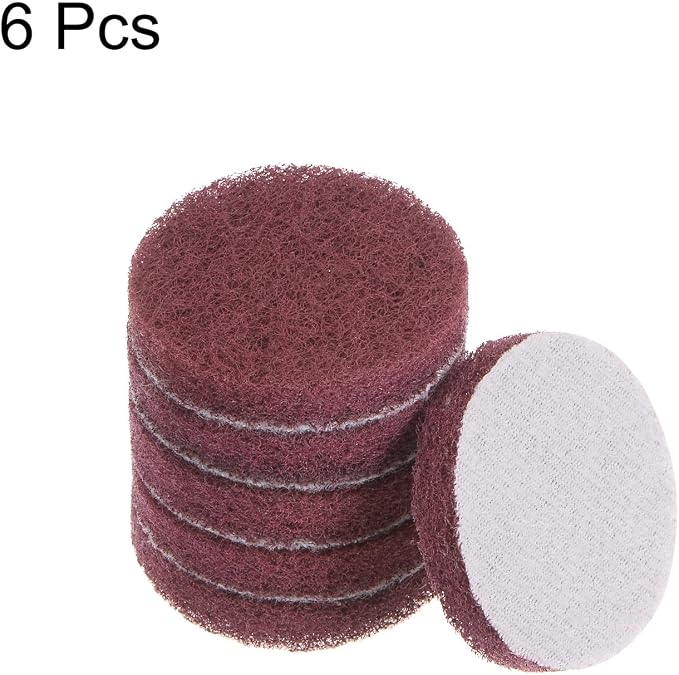 HARFINGTON 6pcs Drill Power Brush 2 inch Tile Scrubber Scouring Pads 320-400 - Image 6