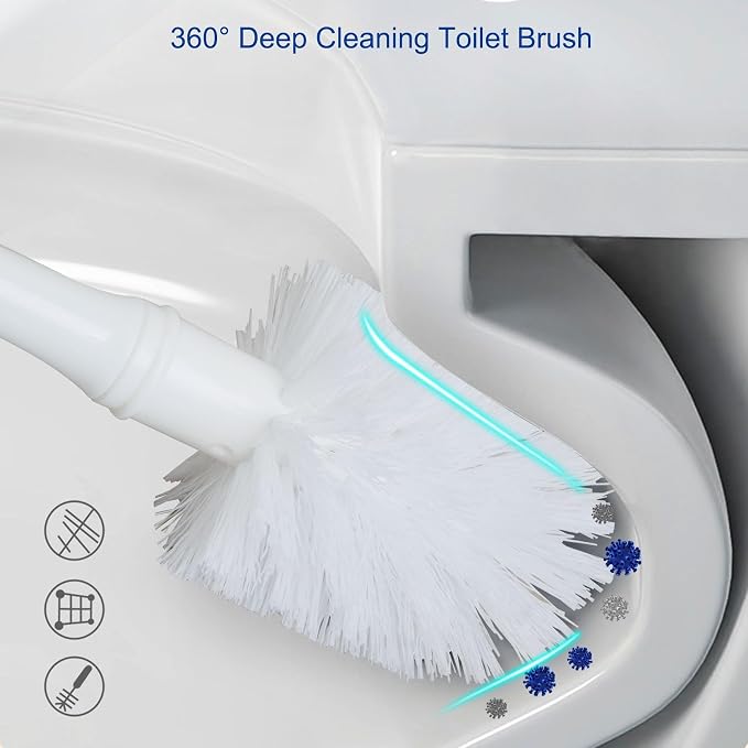 CELOX Toilet Brush and Plunger Set, Toilet Bowl Brush and Holder, Toilet Brush - Image 4