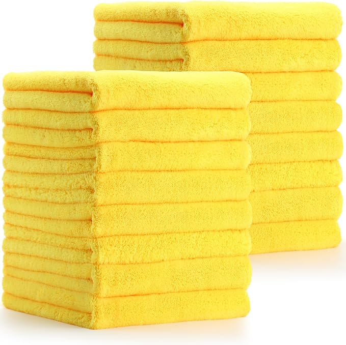 Tallew 16 Pcs Car Microfiber Towels Buffing Drying Wash Cleaning Cloths Plush by Tallew