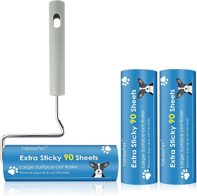 Extra Sticky Large Surface Lint Roller, 6.3'' Giant Lint Roller by Yabeepet